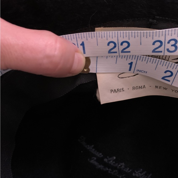 Vintage M’sieu Leon Black CLOCHE Felt Fur Mohair Hat Duchesse Lustra Loleil - Picture 7 of 11